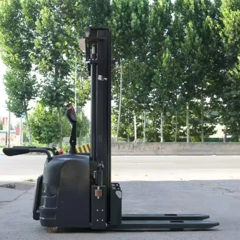 Factory Price 1T 2T Full Electric Portable Self Loading Stacker Adjustable