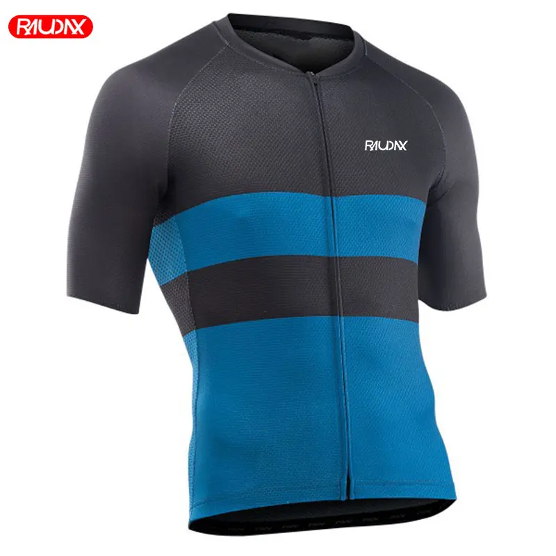 Raudax Cycling Jersey Men Bike Top MTB Bicycle Shirt Mountain Road Riding Clothing Short Sleeve Summer Cyclist biking Blouse