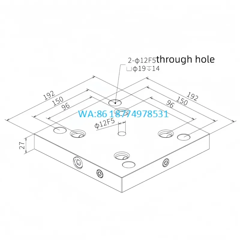 Wmwmnu Fast Manual Zero Point Plate 246x192x27mm Resetting Precision 0.005mm for CNC Lathe Milling 3A-110244