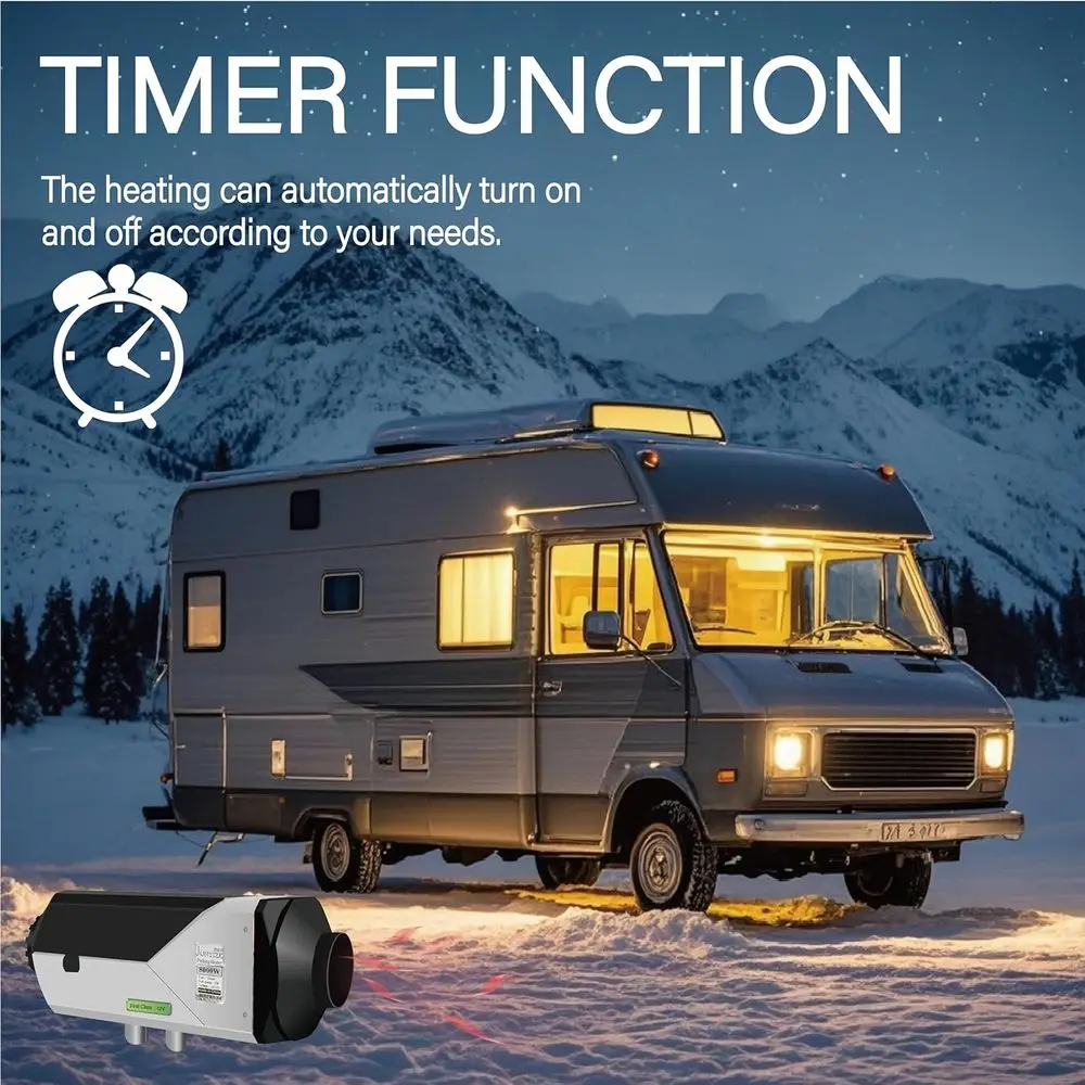 ディーゼルヒーター 8KW、ディーゼルエアヒーター、APPコントローラー、ポータブル12Vディーゼルパーキングヒーター、LCDモニターとリモコン付き（V用）