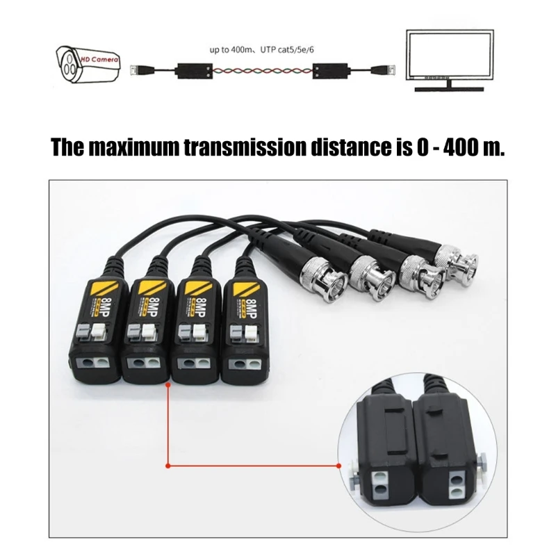 Plugs and Play Double Channel Transmitters For Analogs Cameras Eliminating Imaging Distortions Over Distances 77JC