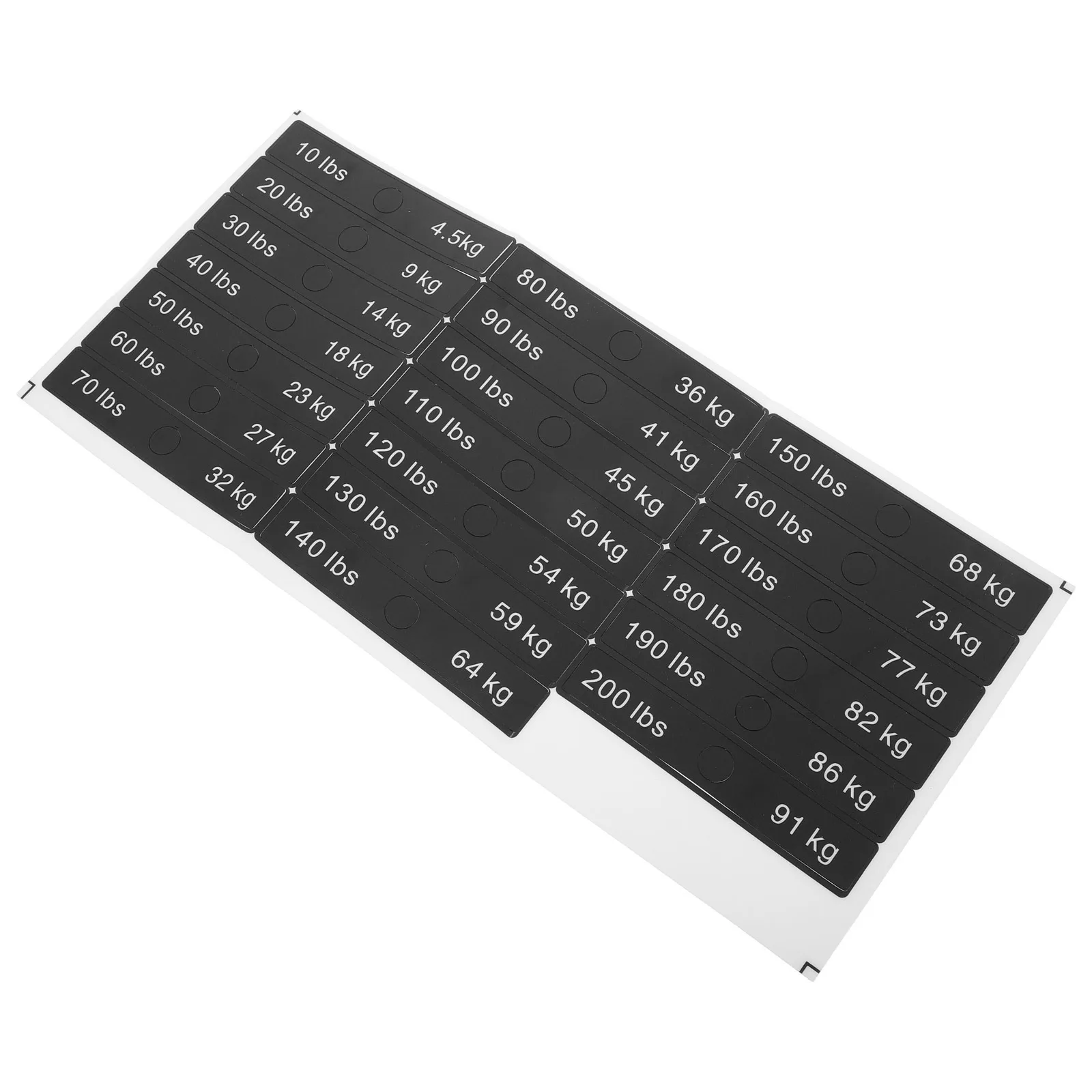 

1 set 1 Set Of Weight Block Adhesive Stickers Gym Equipment Number Tag Decals Self-Adhesive Sticker Sheets For Fitness Strength