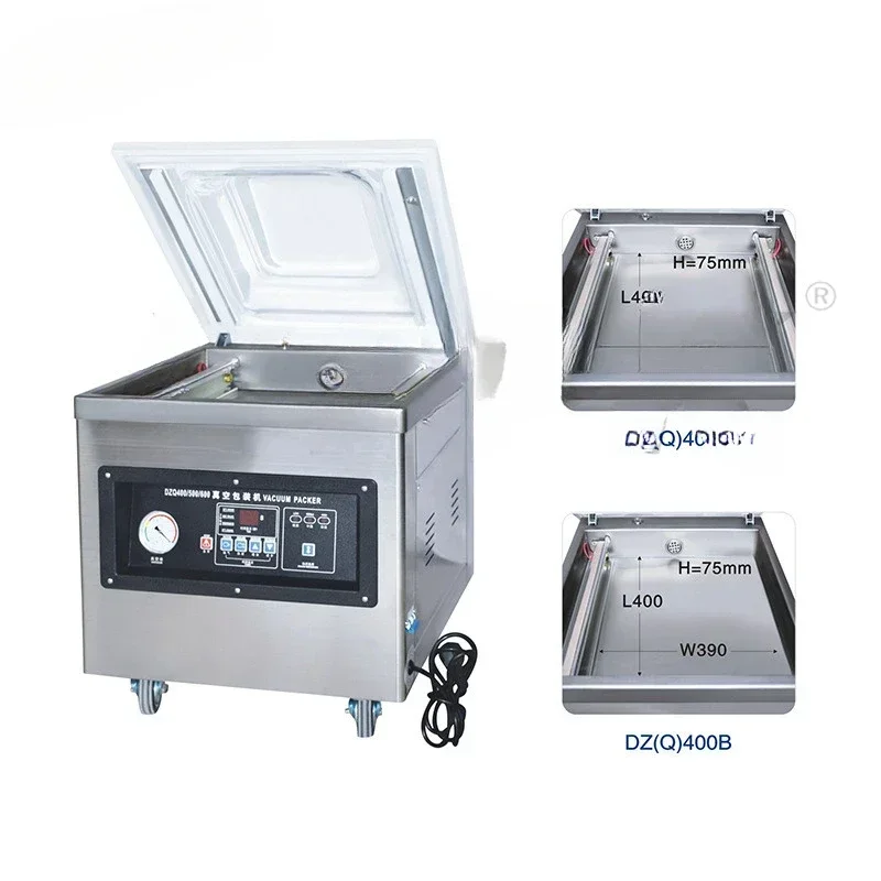 DZ400 desktop vacuum sealing packaging machine for household food preservation