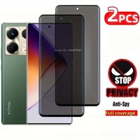 2Pcs Privacy Protective Film for Infinix for Hot 50 ProPlus 4G 50 Hot 60 ProPlus Anti-Spy Tempered Glass Hot 40 Pro 30 Play NFC