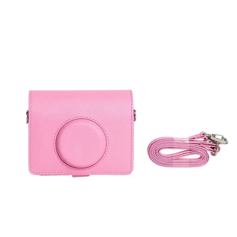 【HOT A69Z!】Retro Digital Camera Storage Case For Instax Mini Evo Cherry Blossom Pink Fitted Protective Camera Bag