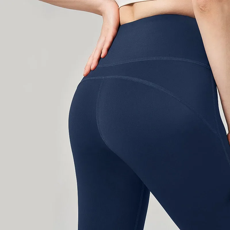 Pantalon amincissant taille haute pour femme, pantalon à jambe large affati ée, fitness, yoga, danse sportive