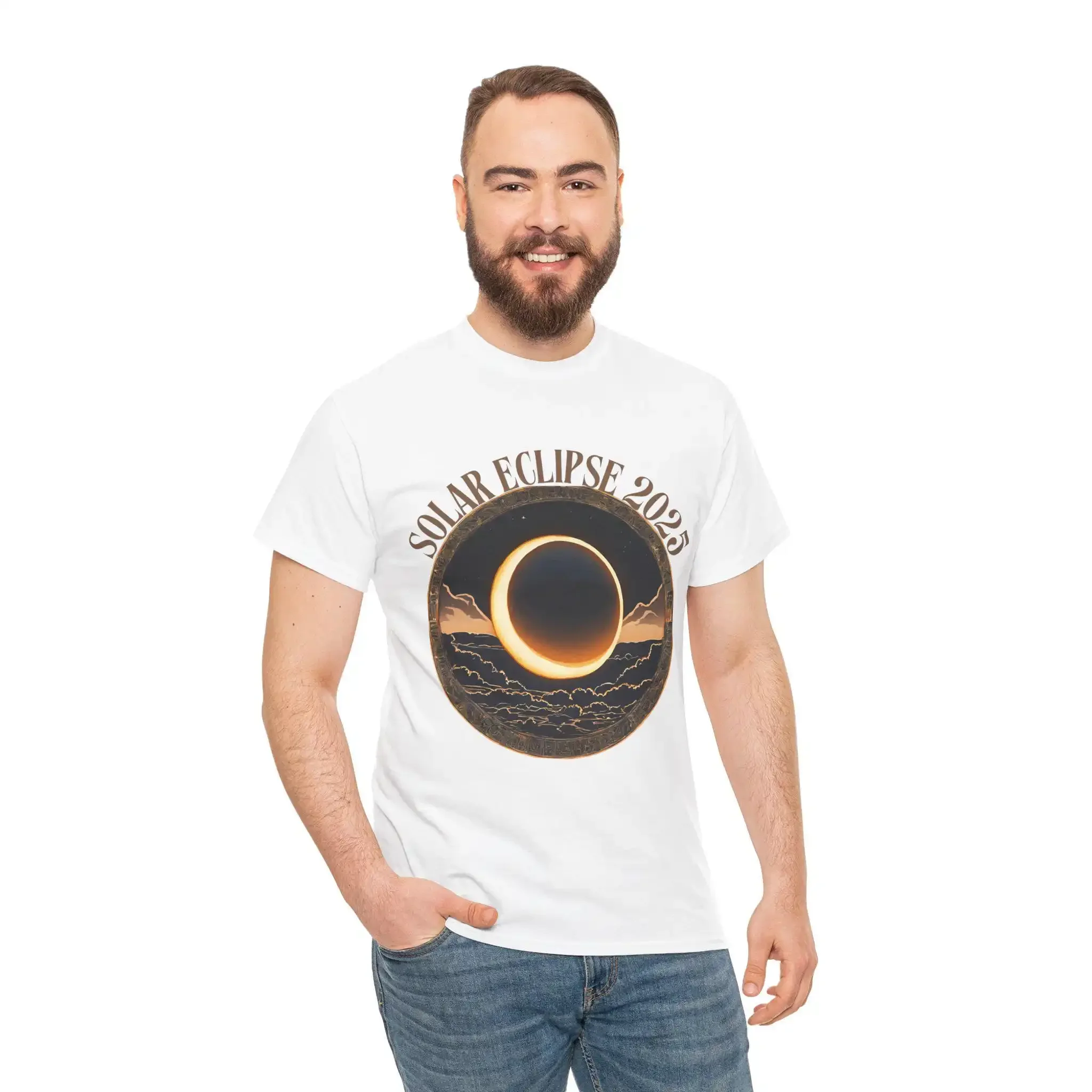 Solar Eclipse Mountain T Shirt 2025 Astronomy Celestial Top Viewing EnthusiasT