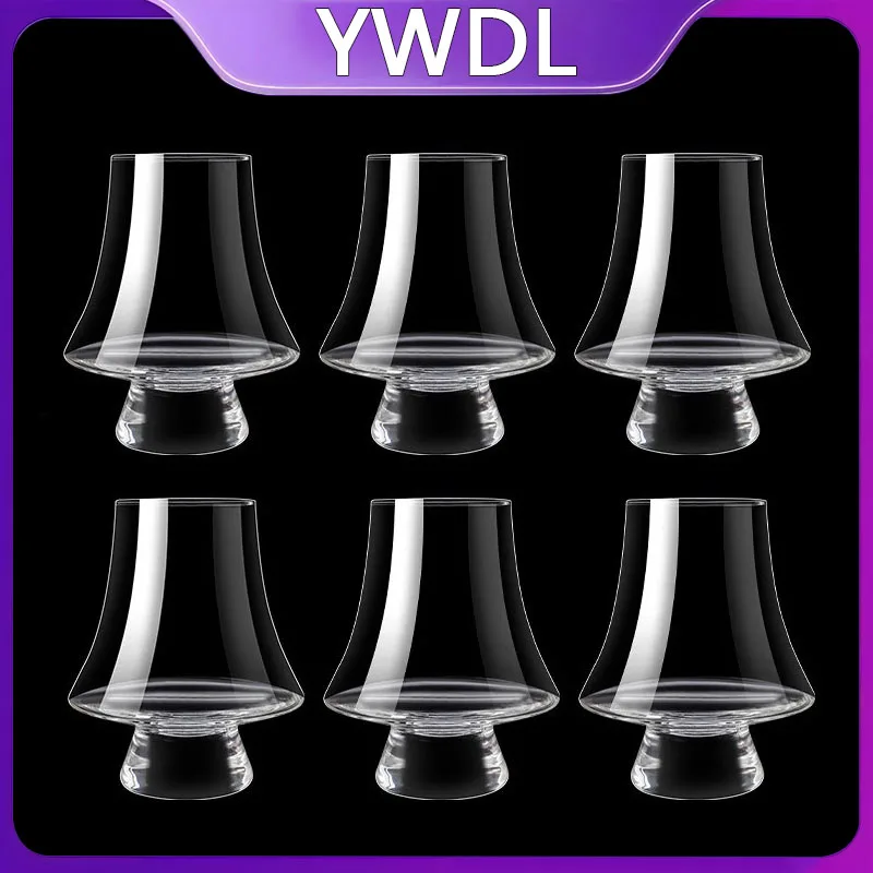 1/2/4/6pcs Crystal Glass Whiskey Cup Set Clear Lead Free Beer Drinking Glasses Scotch Liquor Barware Spirits Wine Glasse 250m