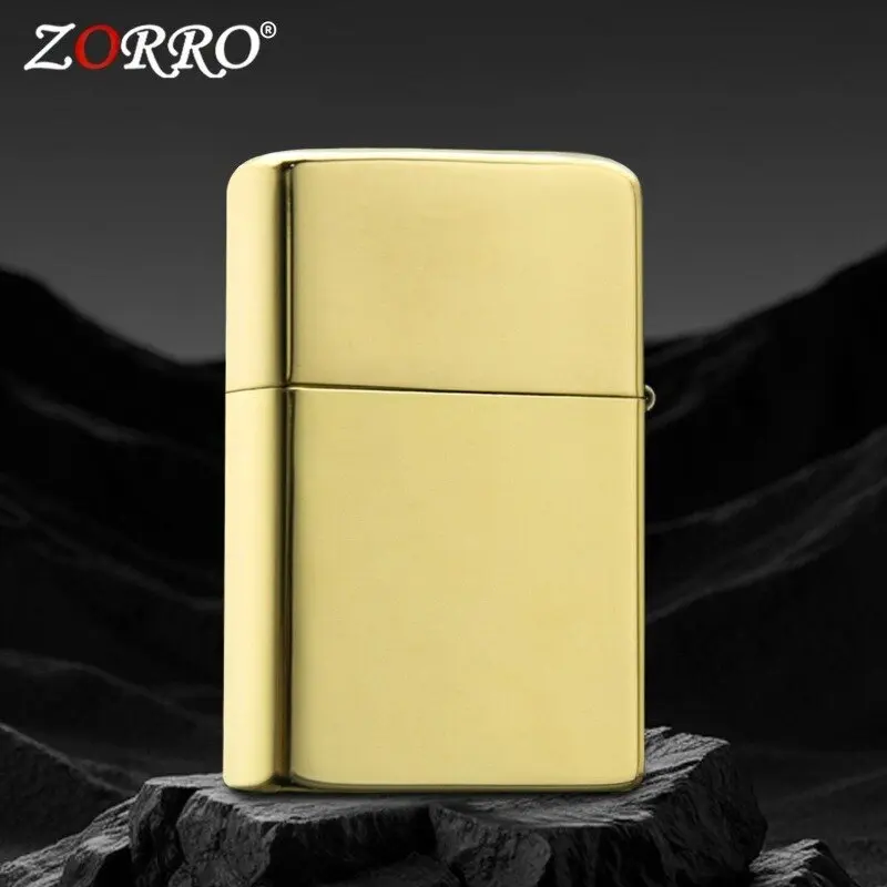 ZORRO Genuine Brass Carved Billiards Single-sided Kerosenes Lighter Personalized Creative Men's Personalized Gift