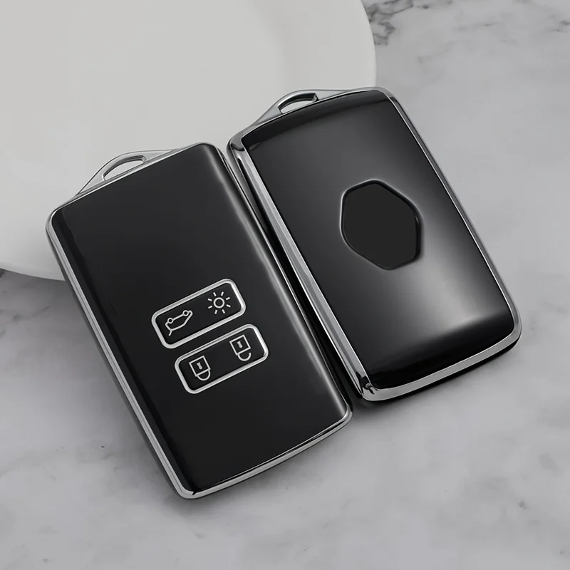 Capa tpu para chave de carro, capa para renault koleos kadjar captur megane clio talismã cênico arkana para dacia sandero cartão fob