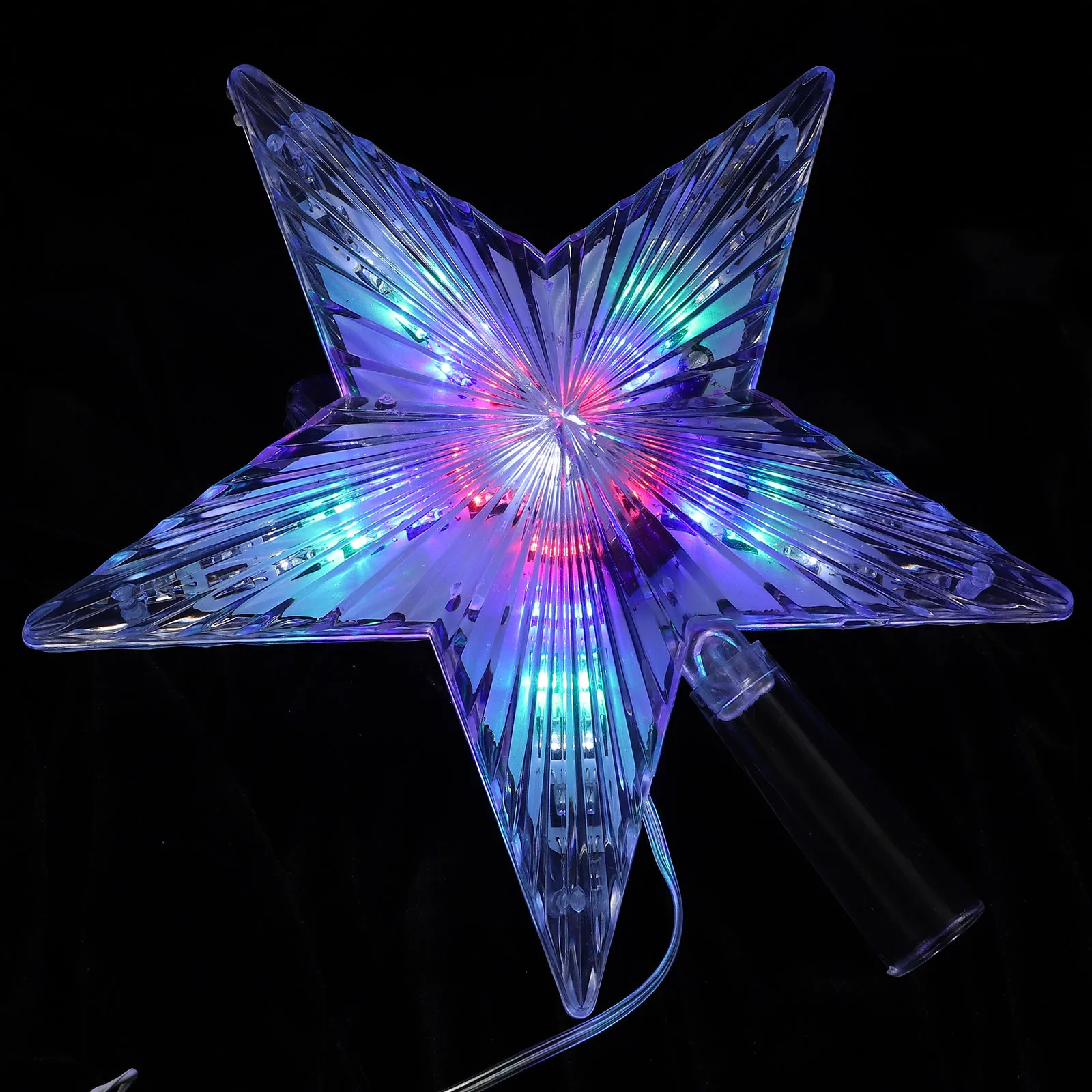 

Color-Changing Five-Pointed Star Light Acrylic Xmas Tree Topper Decor Glowing Party Layout Prop Xmas Tree Ornament Home Party
