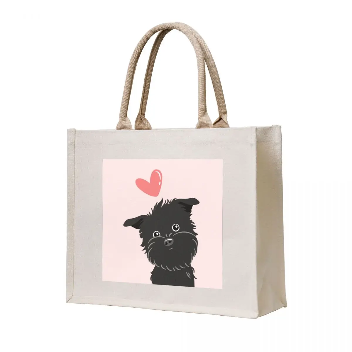 

LOVE Affenpinscher Dog Tote Bag Canvas stote bag tote bag men's shopper bags for women