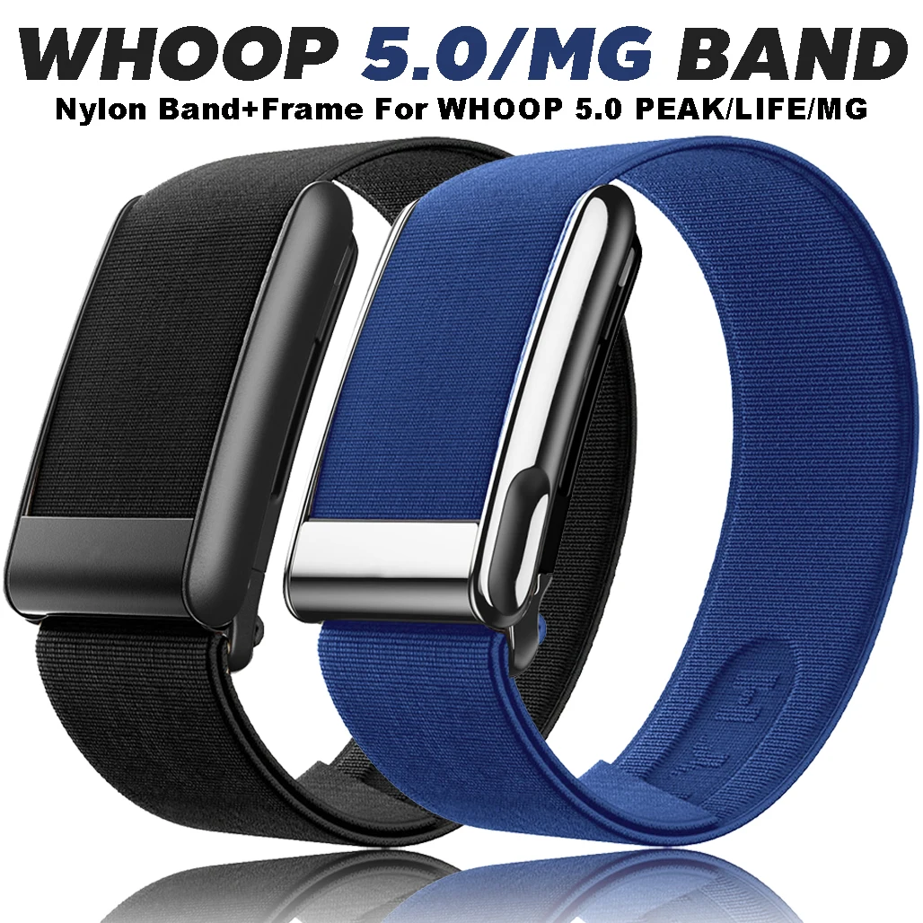 

Suitable for Whoop 5.0 PEAK/LIFE Wristband Elastic Band Sports Waterproof Nylon Strap 5.0 MG U-shaped Metal Frame