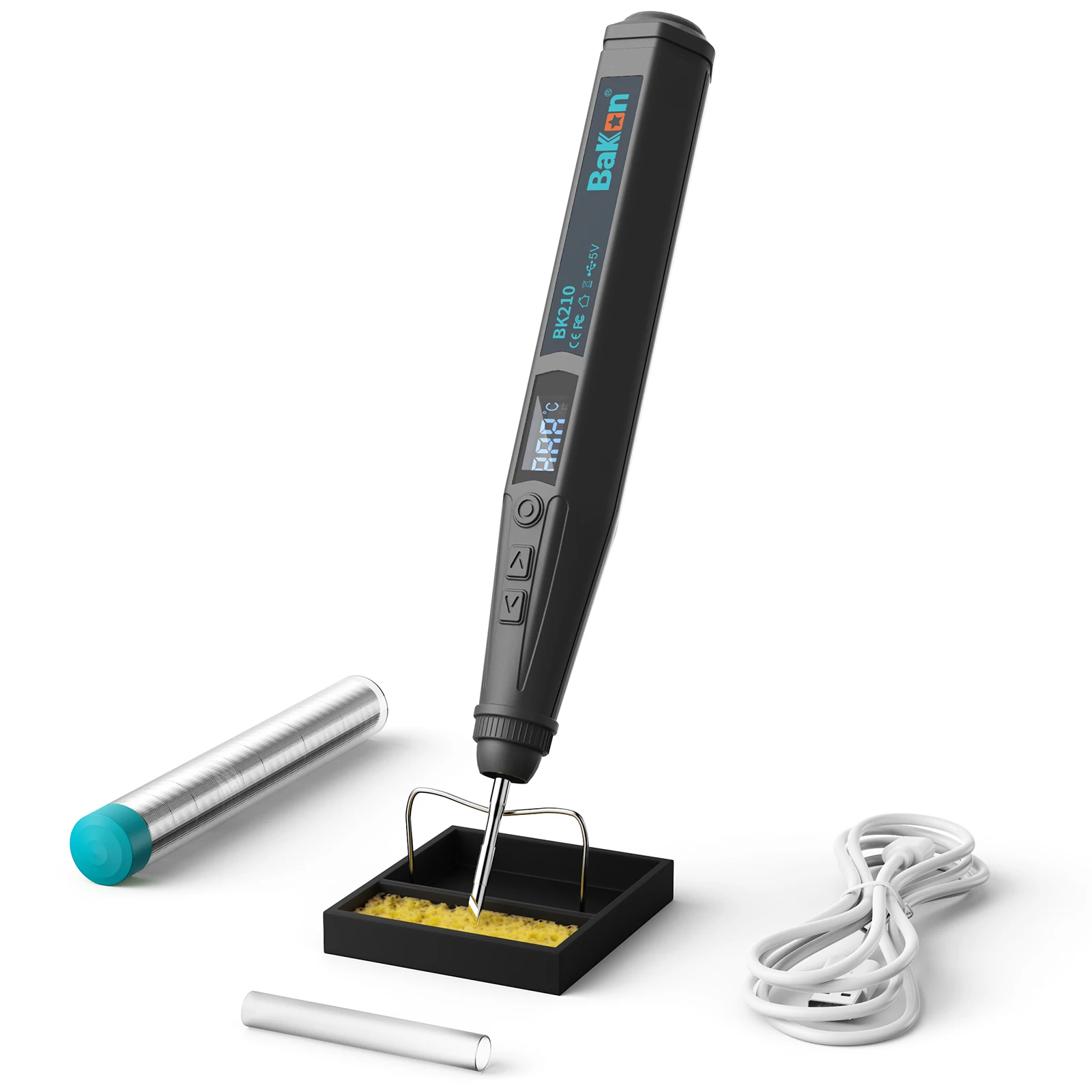 Bakon BK210 Intelligent Electric Soldering Iron Portable Lithium Iron Kit Fast Heat Solder Exclude Battery Cautin Bk 210