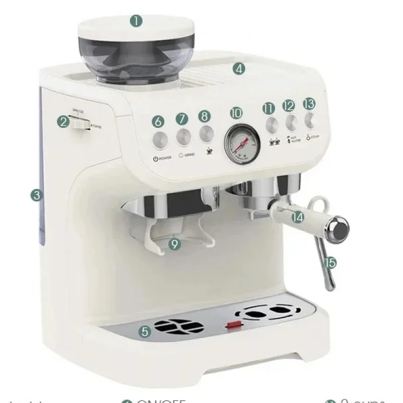 Semi Automatic Cafe hin profsional Commercial Exprs prso Coffee hine with