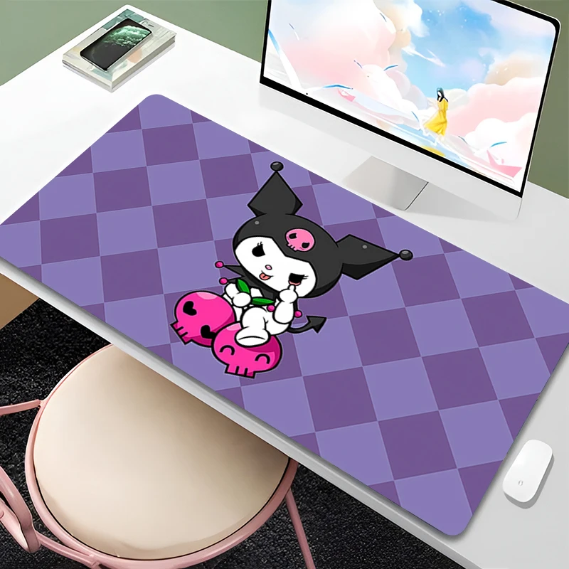 Kulomi-alfombrilla de ratón antideslizante con bloqueo de bordes de goma, alfombrillas de juego para notebook, ordenador, Sanrio, decoración del hogar para niña