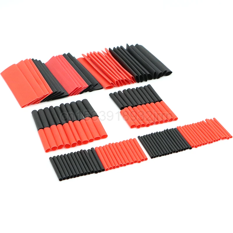 127PCS 2:1 Heat Shrink Tube Sleeving Tubing Assortment Kit Electrical Connection Electrical Wire Wrap Cable Waterproof Shrinkage