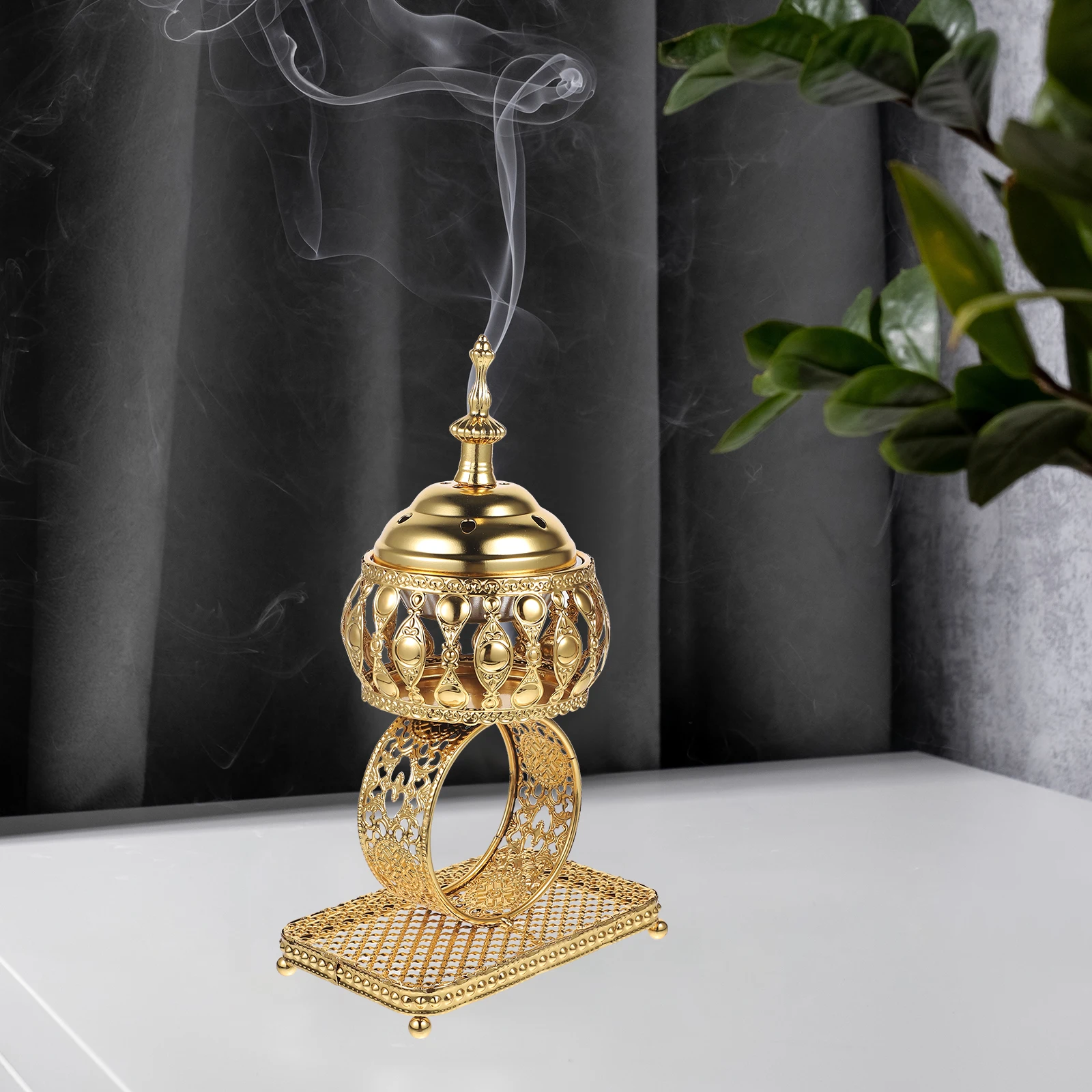 

Middle East Censer Incense Burner Metal Aromatherapy Furnace Portable Desk Decor S Holder Bedroom Sauna Yoga Studio
