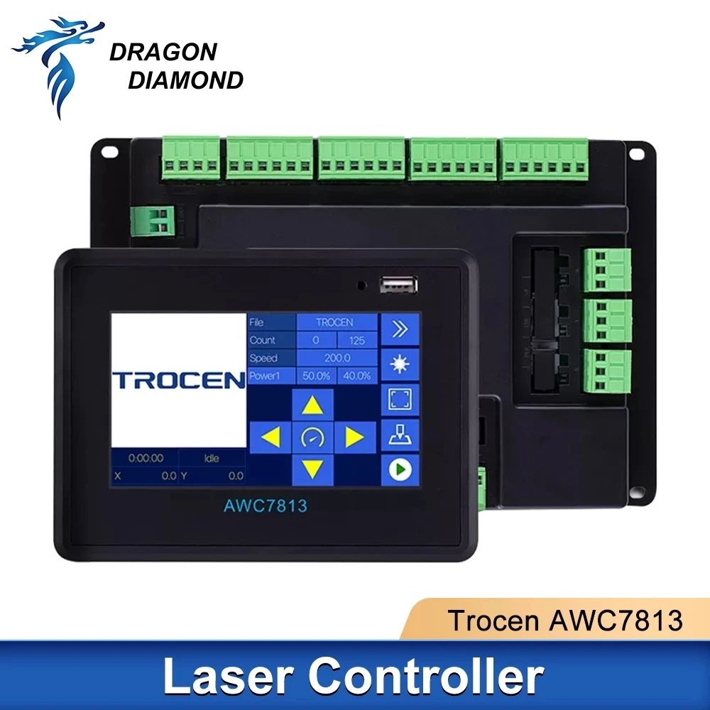 Oryginalny kontroler lasera Co2 Trocen AWC7813 System DSP zastępuje AWC708 dla AWC708s / AWC708c Lite/AWC708c plus/RD6442G/RD6445G