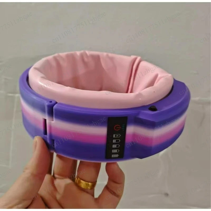 Inflatable Electric Collar Remote Control Compression Massage Type-C Charging Fluorescent Discolor