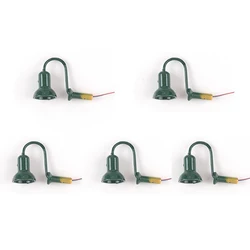 5X Wall Lights Model Railway Model Lamp LED Street Light Warm White HO Scale Suitable For Use At Supply Voltages Of 3V12V