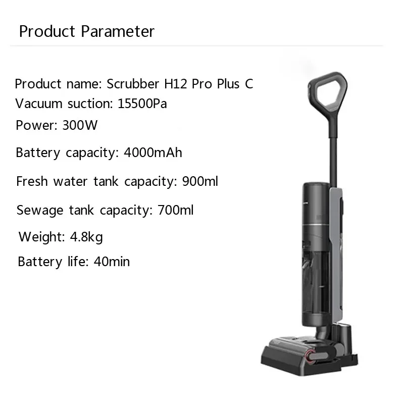 Dreame Floor Cleaning Machine Scrubber H12 Pro Plus C Self-cleaning Hot Drying Floor Washing,Mopping,Sweeping Machine