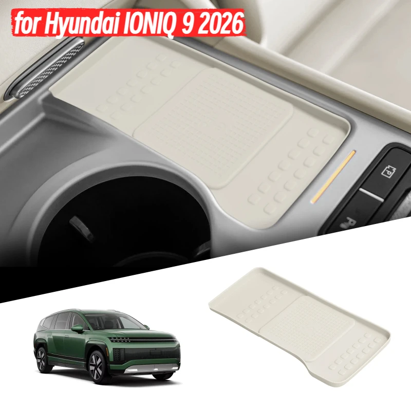 

for Hyundai IONIQ 9 2026 Anti -Dirt Protective Phone Wireless Charging Pad Anti-Slip Mat Car Interior Accessories