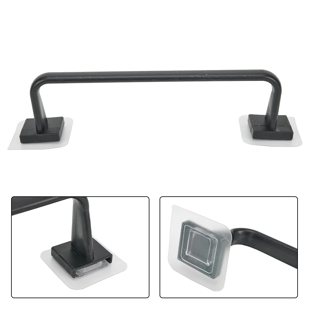 Bathroom Hardware Set Accessories Matt Black Shelf Robe Hook Hanger Towel Rail Bar Rack Tissue Paper Holder PP 26.5cm