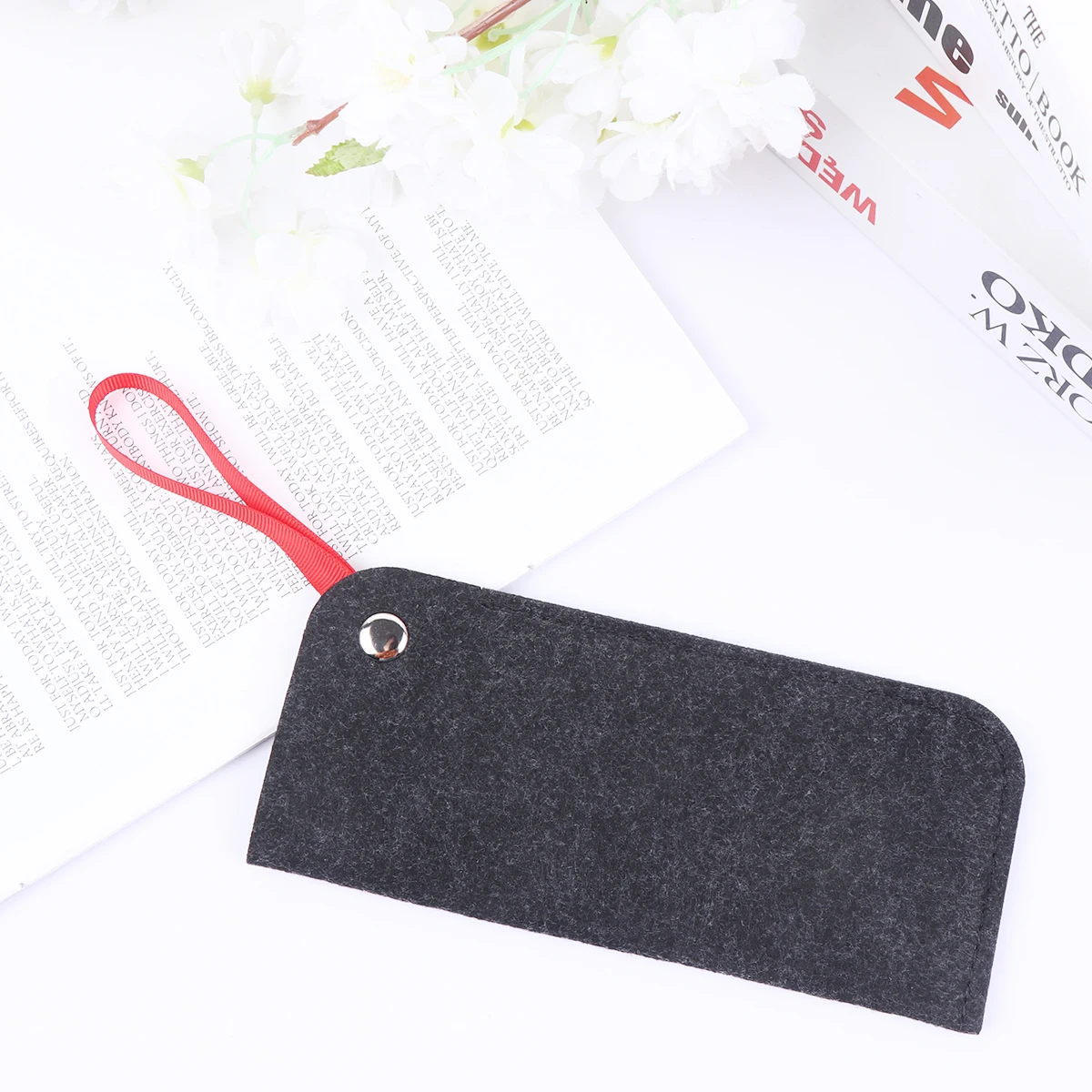 

2 Pcs Eyeglasses Case Portable Felt Bag Sunglasses ganizer Fashion Pouch Loop Durable Storage Protective Glasses Bag Cell Phone