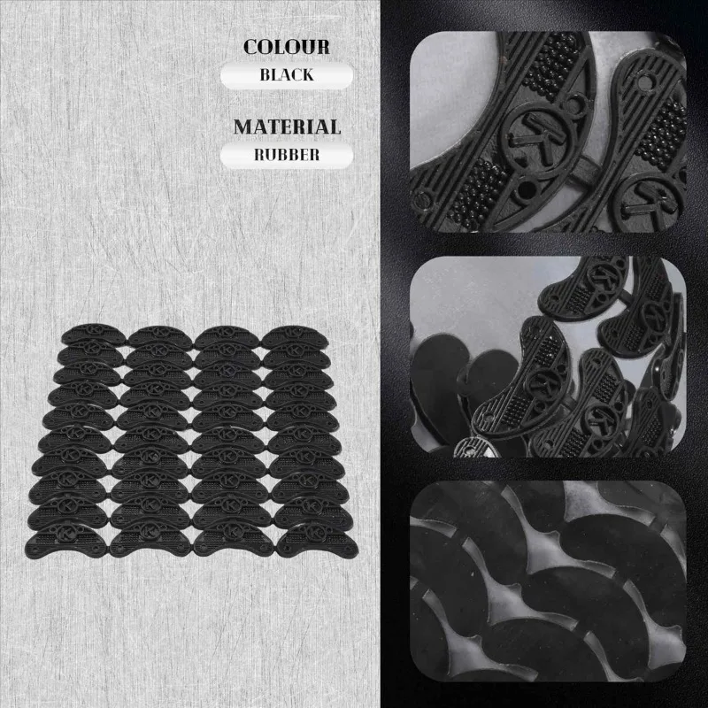 Rubber Heel Toe Plates Taps Horseshoe Sole Protectors Anti Slip Repair Patch For Boots Sneakers