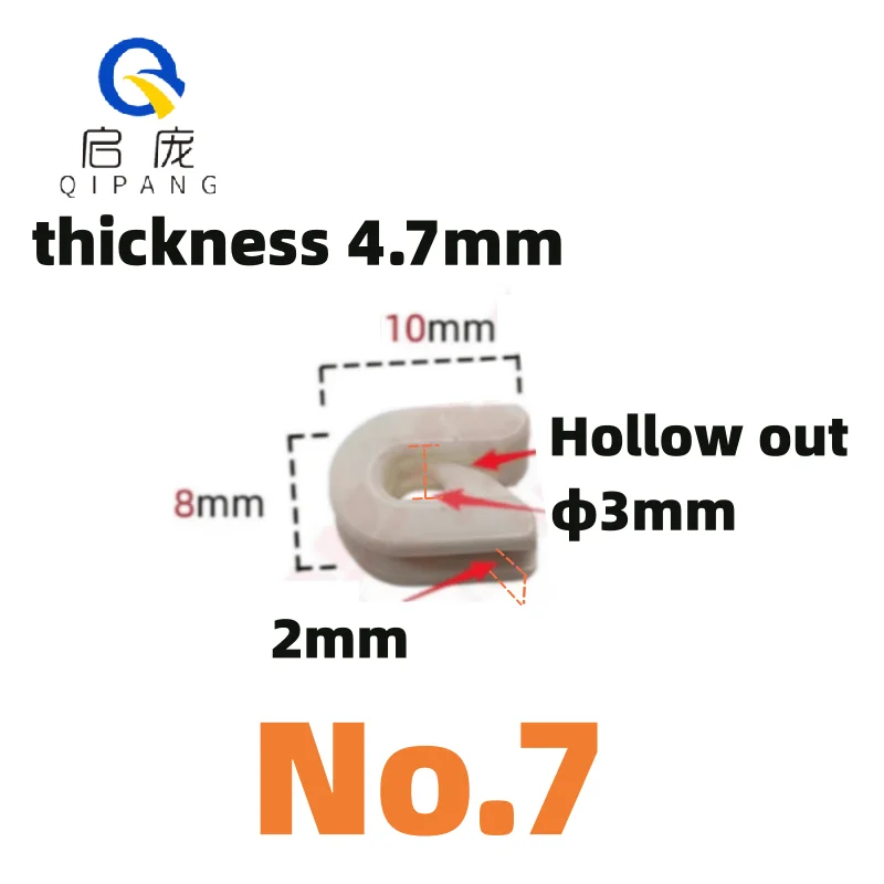 Керамические шайбы Qipang 20 шт., износостойкие шайбы с резьбой для глаз, с одним крючком