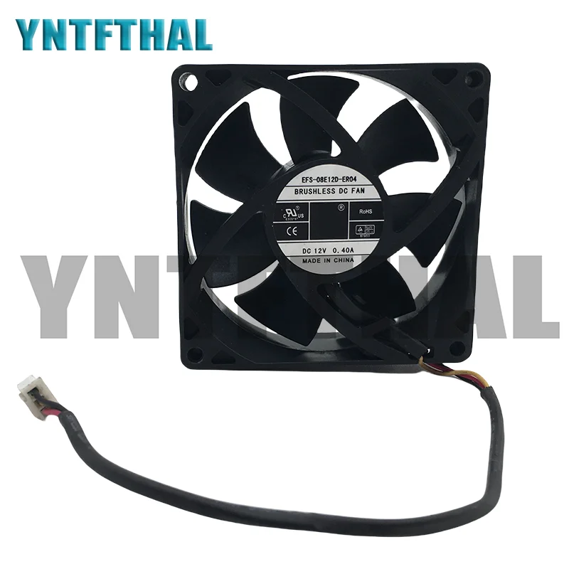 

NEW DWPH EFS-08E12D-ER04 DC 12V 0.4A 80x80x25mm 3-wire Cooler Fan