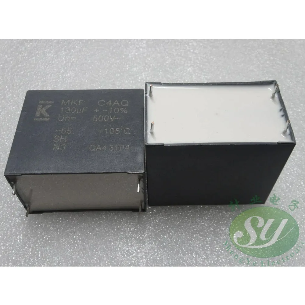

AV MKP C4AQ 130uf/500V 137 Brand New 53mm X 21mm Absorption Film Capacitor