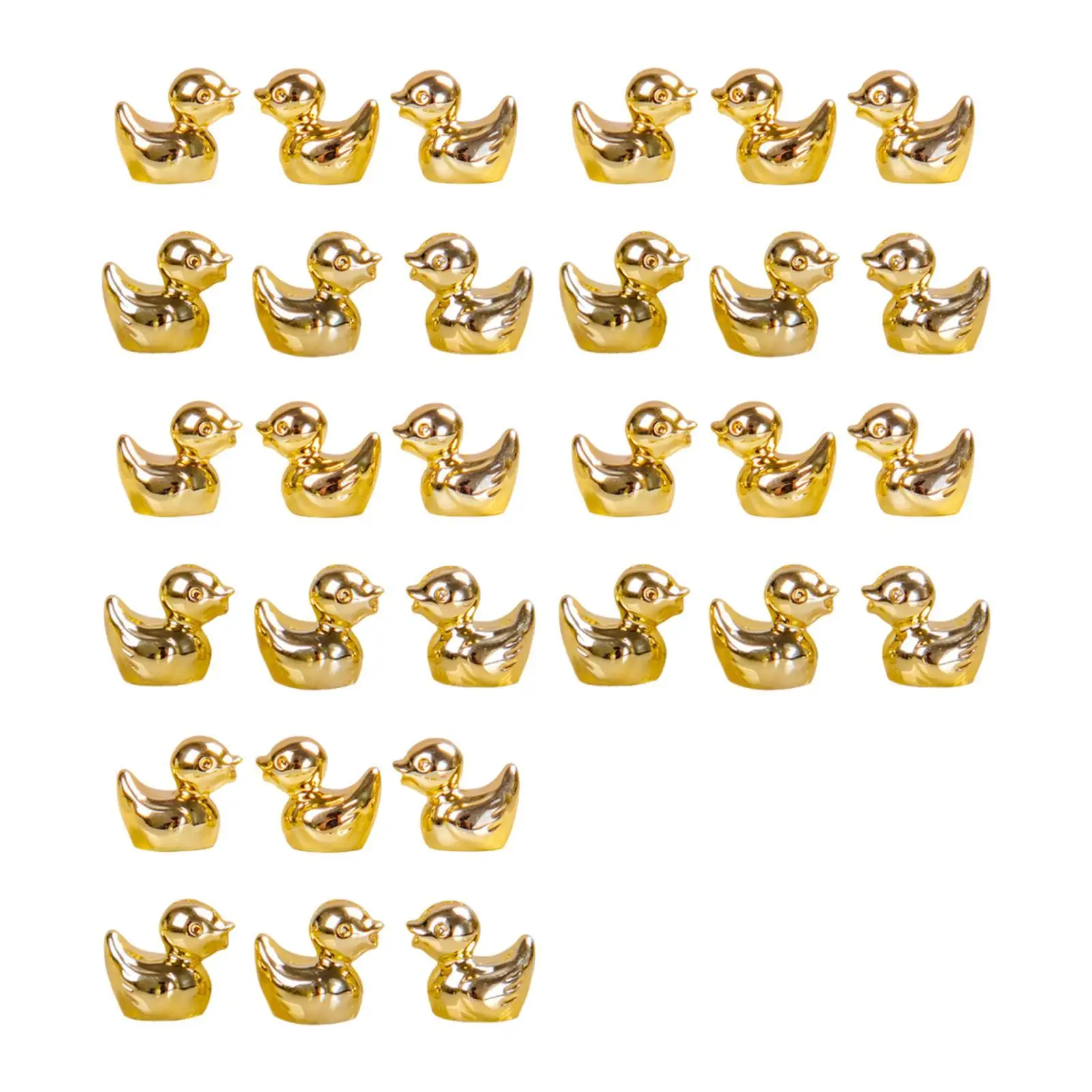 30Pcs Gold Duck Figurines Mini Golden Duck Statue for Bathroom Bedroom Home