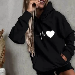 Padded hoodie sweatshirt men's and women's fall and winter couple tops loose