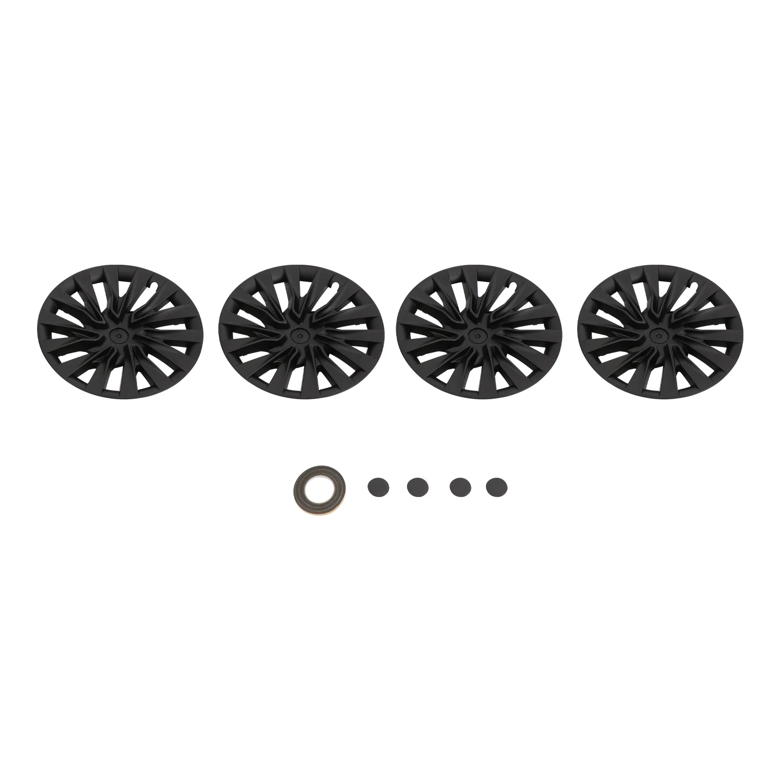 4PCS Wheel Cover for Tesla Model 3 (2023-2026) Hubcaps 18 Inch Hubcaps with Round Design Wheel Rim Cover with Center Cap with Logo Full Rims Cover