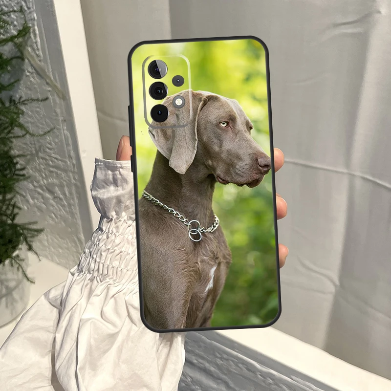 Weimaraner 개 케이스, 삼성 갤럭시 A54 A34 A51 A71 A31 A11 A73 A53 A33 A13 A52 A32 A12 A14 A21S 커버