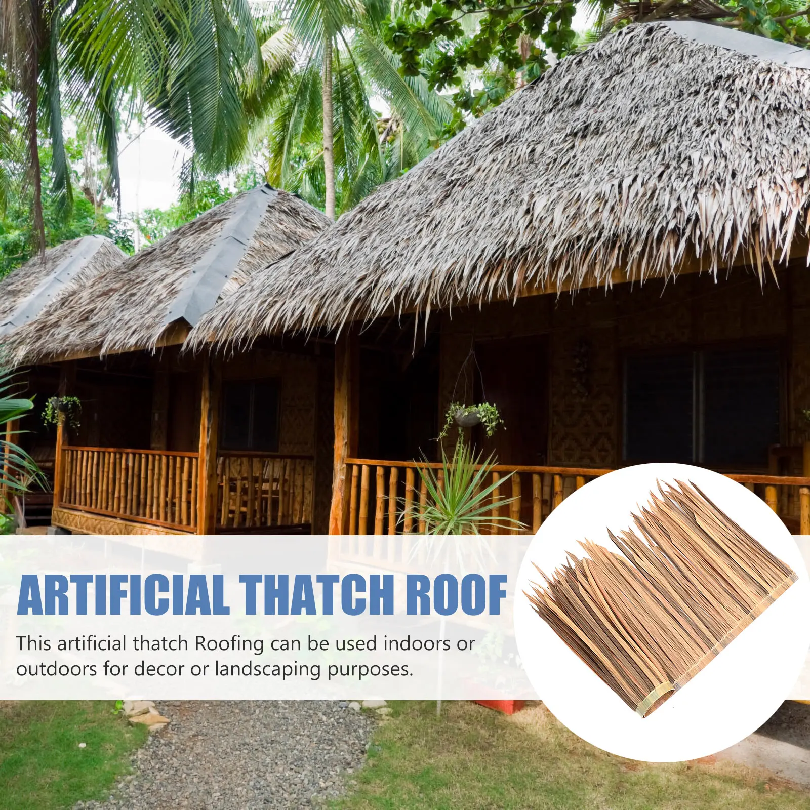

Artificial Thatch Roofing 0 5x1m Flame Retardant Straw Tiles For Garden Decoration Plastic Simulated Sheets Diy Gardening L