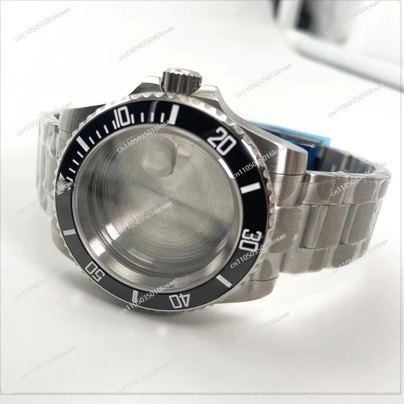 40mm Watch Fittings Stainless Steel Band Glass Ring Fit 82152813 Movement Ceramic Shell Parts