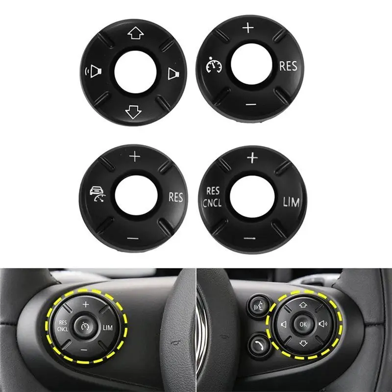 A98M Trim Cover For MINI Cooper F55 F56 F57 F60 Steering Wheel Cruise Control Button Car Accessory - view 3