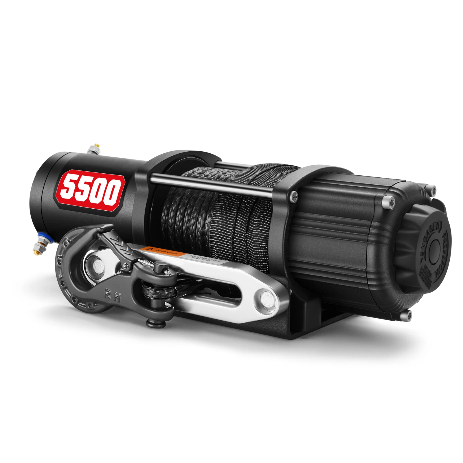 

5500lb Winch Synthetic Rope 12V Waterproof Electric Winch For UTV ATV Hawse Fairlead Kit Wireless Handheld Remote Mini Rocker