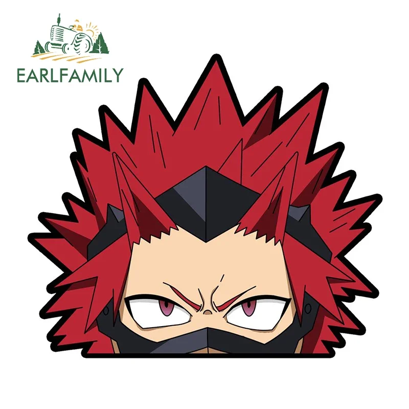 

EARLFAMILY 13cm Kirishima Eijiro Anime Peeker Car Stickers Trunk Decal Waterproof Campervan Occlusion Scratch Decoration