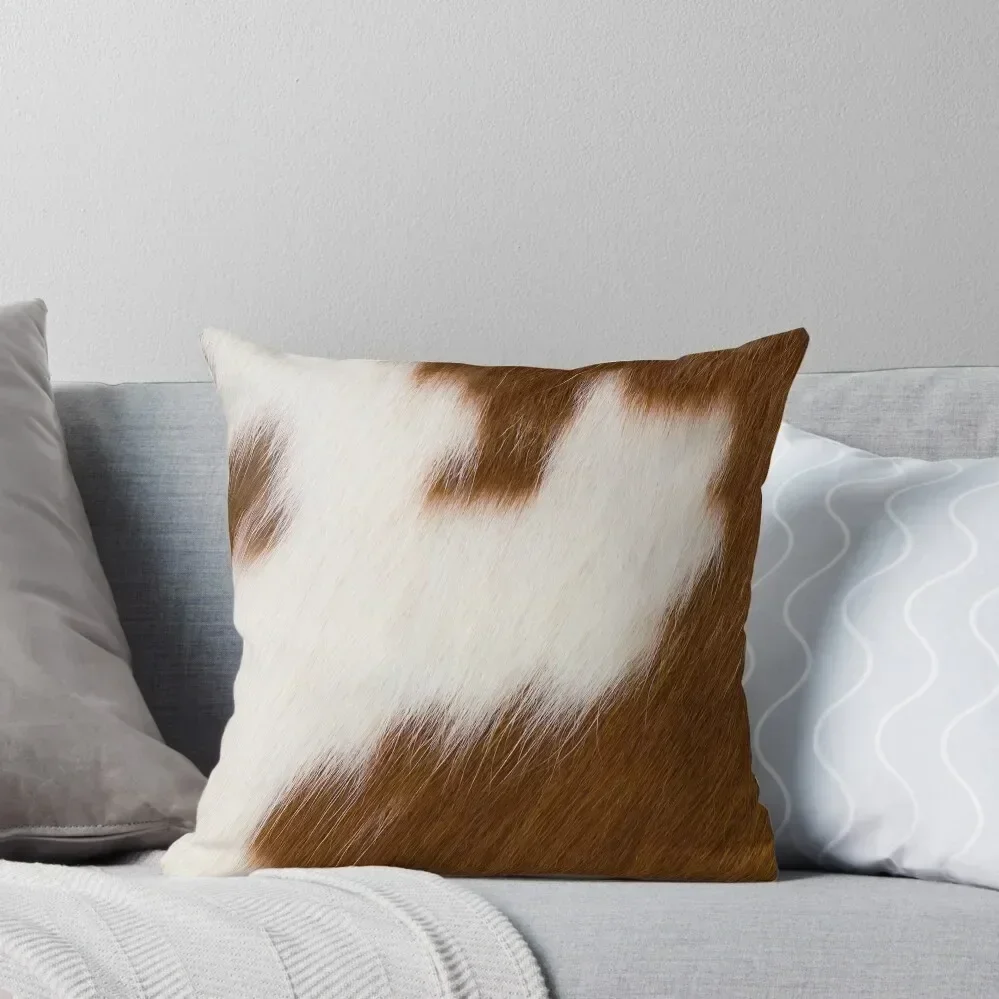 

Brown and White Cowhide image Throw Pillow Pillowcase Cushion Luxury Cushion Cover bed pillows pillow