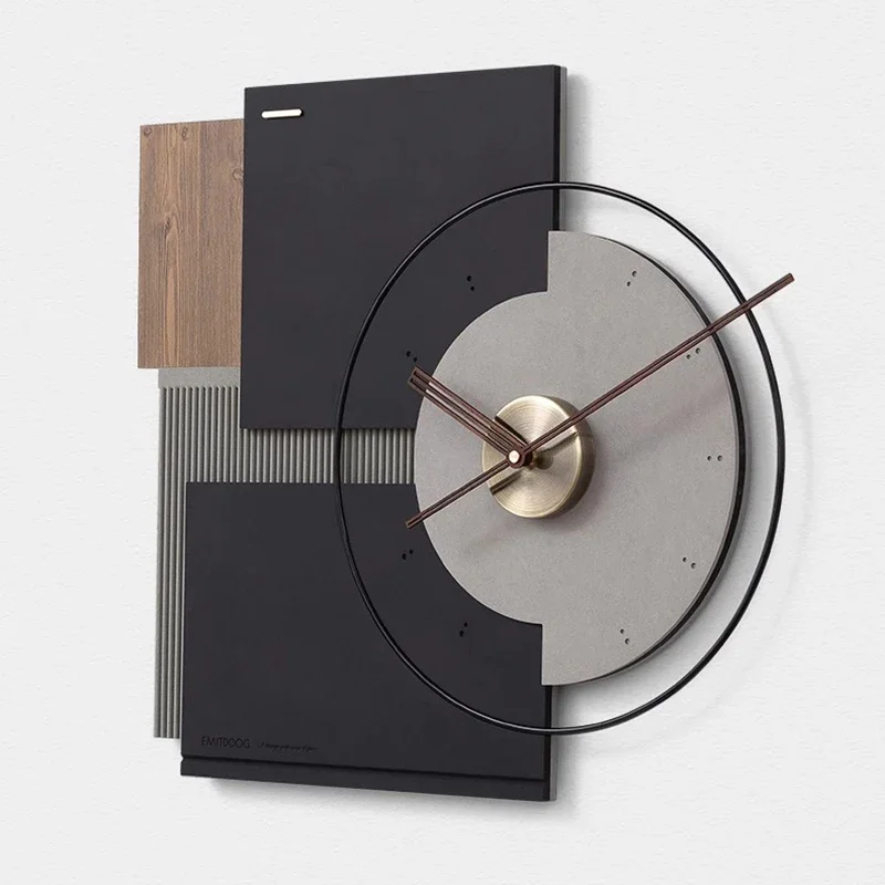 ساعة حائط كبيرة لغرفة المعيشة ساعات فنية صامتة ساعات جدارية فاخرة مؤشر الجوز ديكور الغرفة الحلي ديكور الحائط الحديث