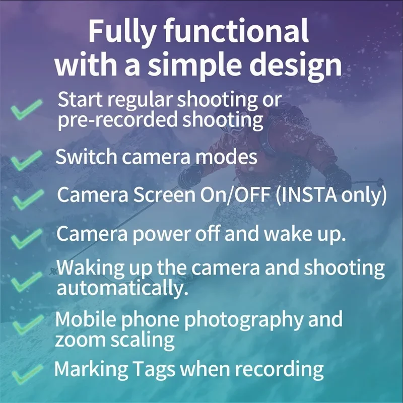 Умный Bluetooth-пульт дистанционного управления для Insta360 X4/X3/X2/Go3/Go3S/Ace Pro/AcePro2 GoPro 13/12/11/10/9/8 аксессуар для спортивных камер