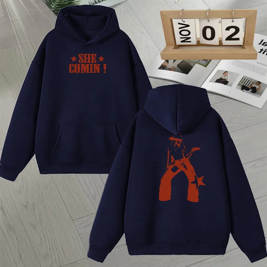 Hot Singer Beyonce Cowboy Carter Tour Double Sided Print Pullovers Long sleeve Men Women Fleece streetwear Loose Hoodies Unisex