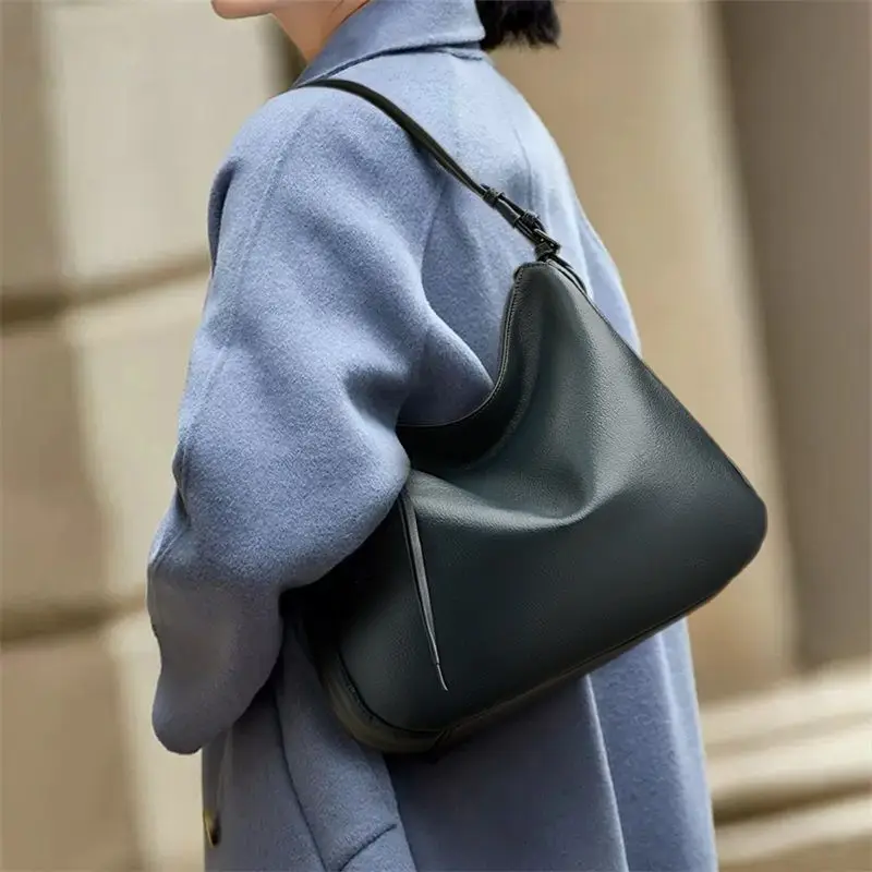 

Genuine Leather Tote Bag Women 2025 Top-grain Cowhide Large Capacity Single-shoulder Crossbody Women Designer Luxury Bag