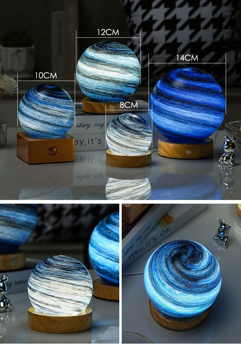 Star Lamp Sunset Table Lamp Atmosphere Rainbow Lamp Wandering Planet Nightlight Bedlight Birthday Gift