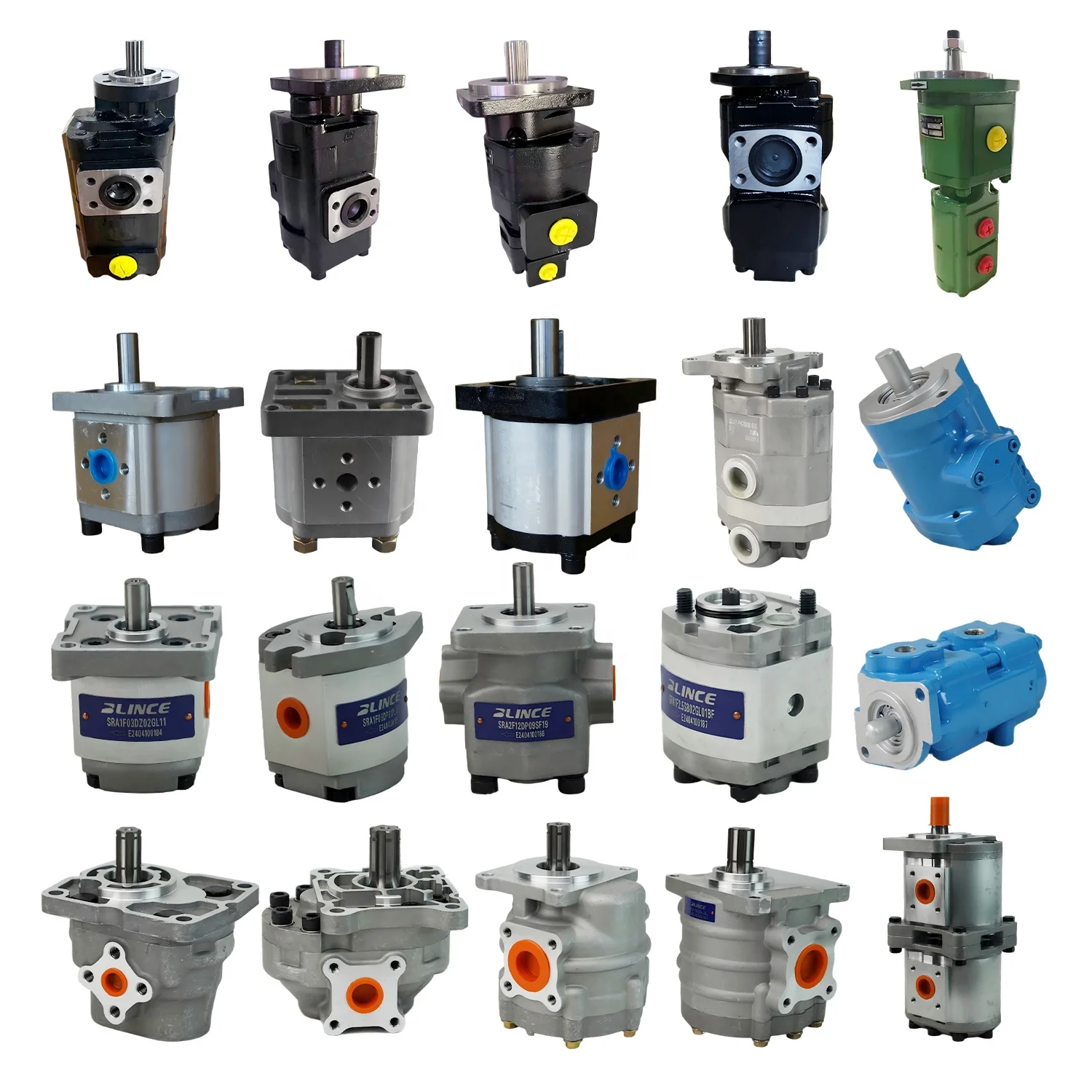 High Pressure Marzocchi Parker Tandem Hydraulic Gear Pump HGP GHP Jcb 3CX Hydraulic Single Double Aluminum Hydro Gear Oil Pump