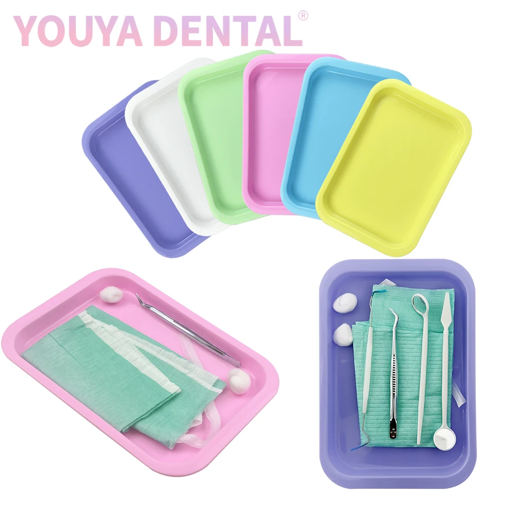 1Pcs Dental Plastic Trays Bulk Autoclavable Instrument Trays, Procedure Tray Flat Tray Instrument Storage Plate Placement Tools